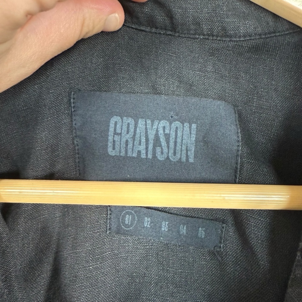 Frank & Eileen Grayson The Artist Short Sleeve Linen Dress in Black Size 1 (XS) - Picture 9 of 11